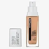 Maybelline NY SuperStay Base Líquida Alta Cobertura Longa Duração 24h Acabamento Matte Resistente a Calor e Suor Não Transfere Oil-Free Testado por Dermatologistas Cor Warm 30ml