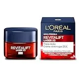 L'Oréal Paris Revitalift Laser X3, Creme Facial Anti-idade, com PRO-XYLANE™ e Ácido Hialurônico, Corrige Rugas Profundas, Combate Flacidez e Redefine o Contorno do Rosto, 50ml