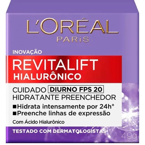 Creme Facial Anti-Idade Revitalift Hialurônico Diurno FPS 20 - L’Oréal Paris