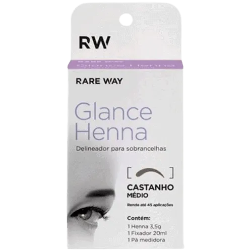 Henna Para Sobrancelha Glance - Rare Way