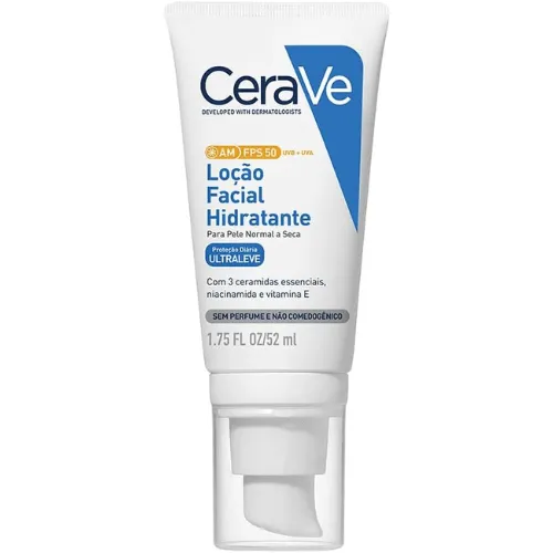 Loção Facial Hidratante 3 Ceramidas Essenciais AM FPS 50 - CeraVe