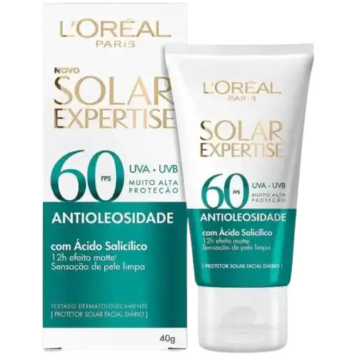 Protetor Solar Facial Solar Expertise Antioleosidade FPS 60 - L'Oréal Paris