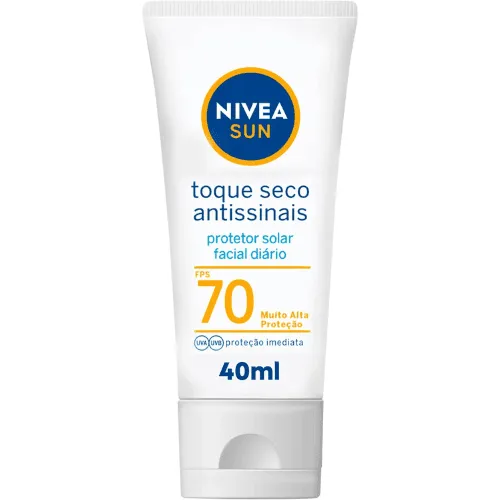 Protetor Solar Facial Toque Seco Antissinais FPS 70 - NIVEA SUN