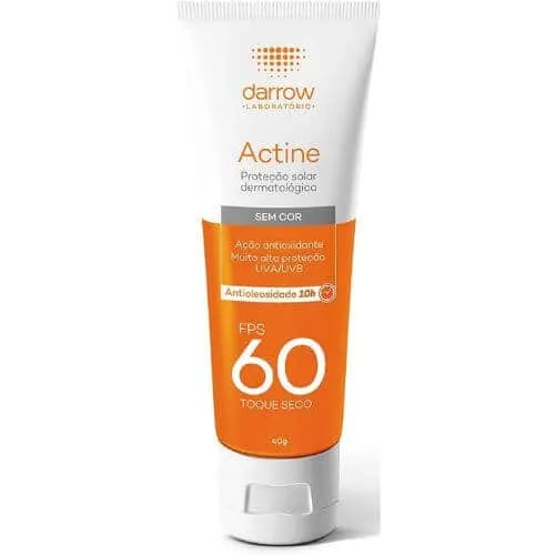 Protetor Solar Para o Rosto Toque Seco Pele Oleosa Actine FPS 60 - Darrow
