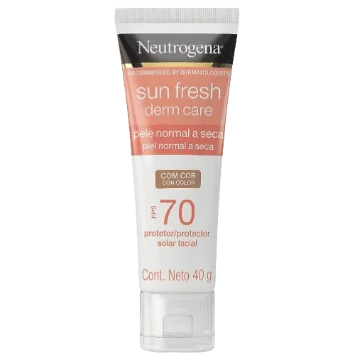 Sun Fresh Derm Care Protetor Solar Com Cor Para Pele Seca FPS 70 - Neutrogena