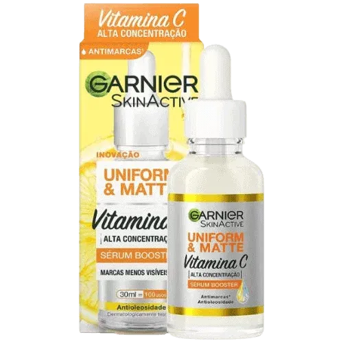 Uniform & Matte Sérum Facial Antimarcas Vitamina C - Garnier